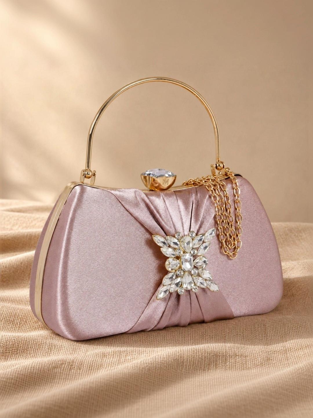 DressBerry Embellished Box Clutch