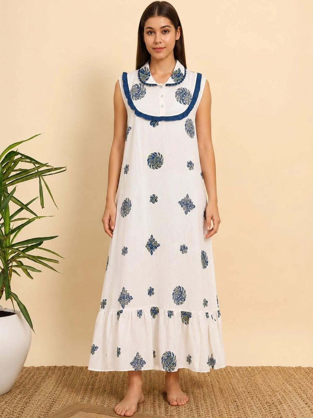 SEPHANI Printed Maxi Nightdress