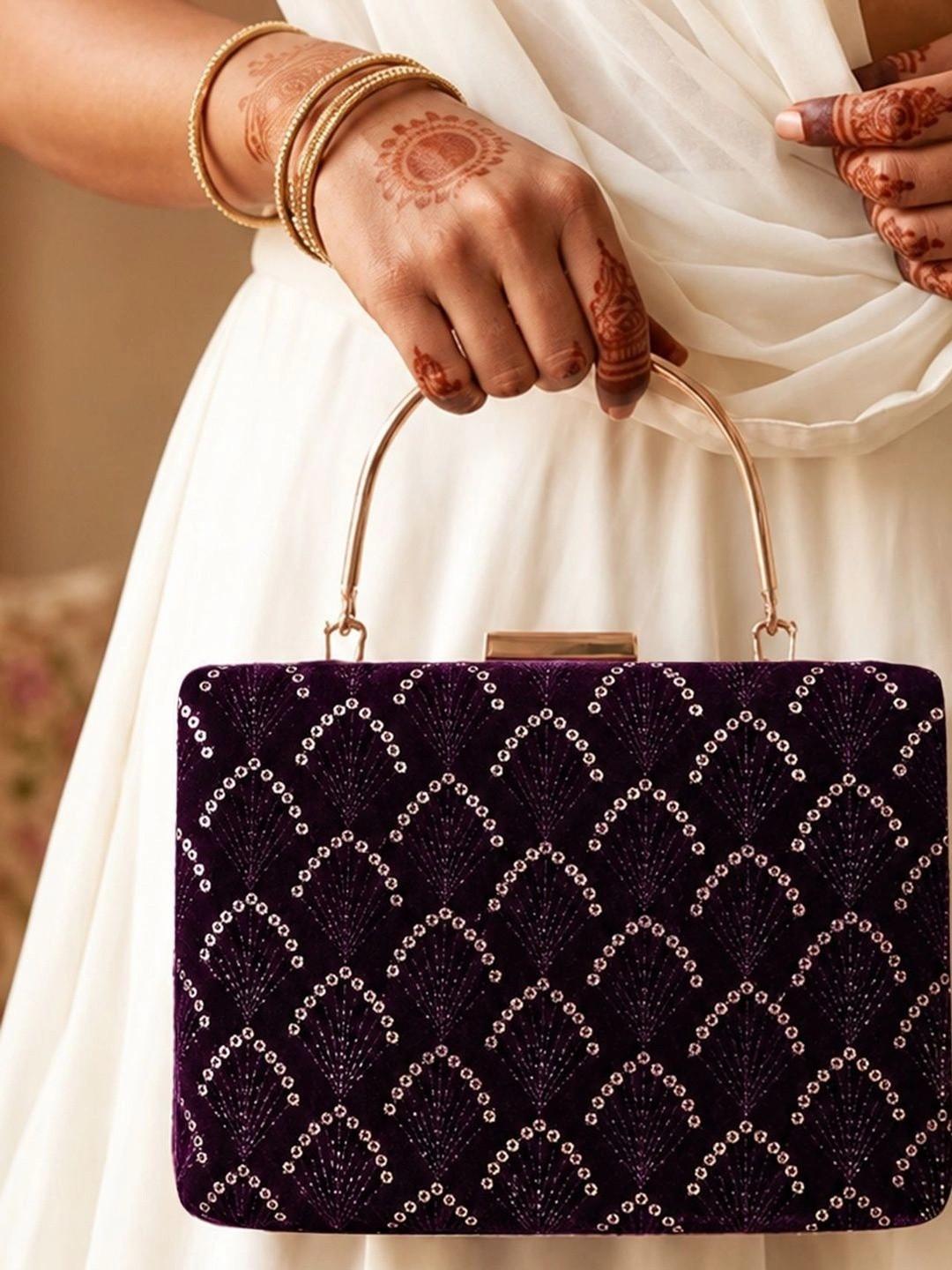 Anouk Embellished Box Clutch
