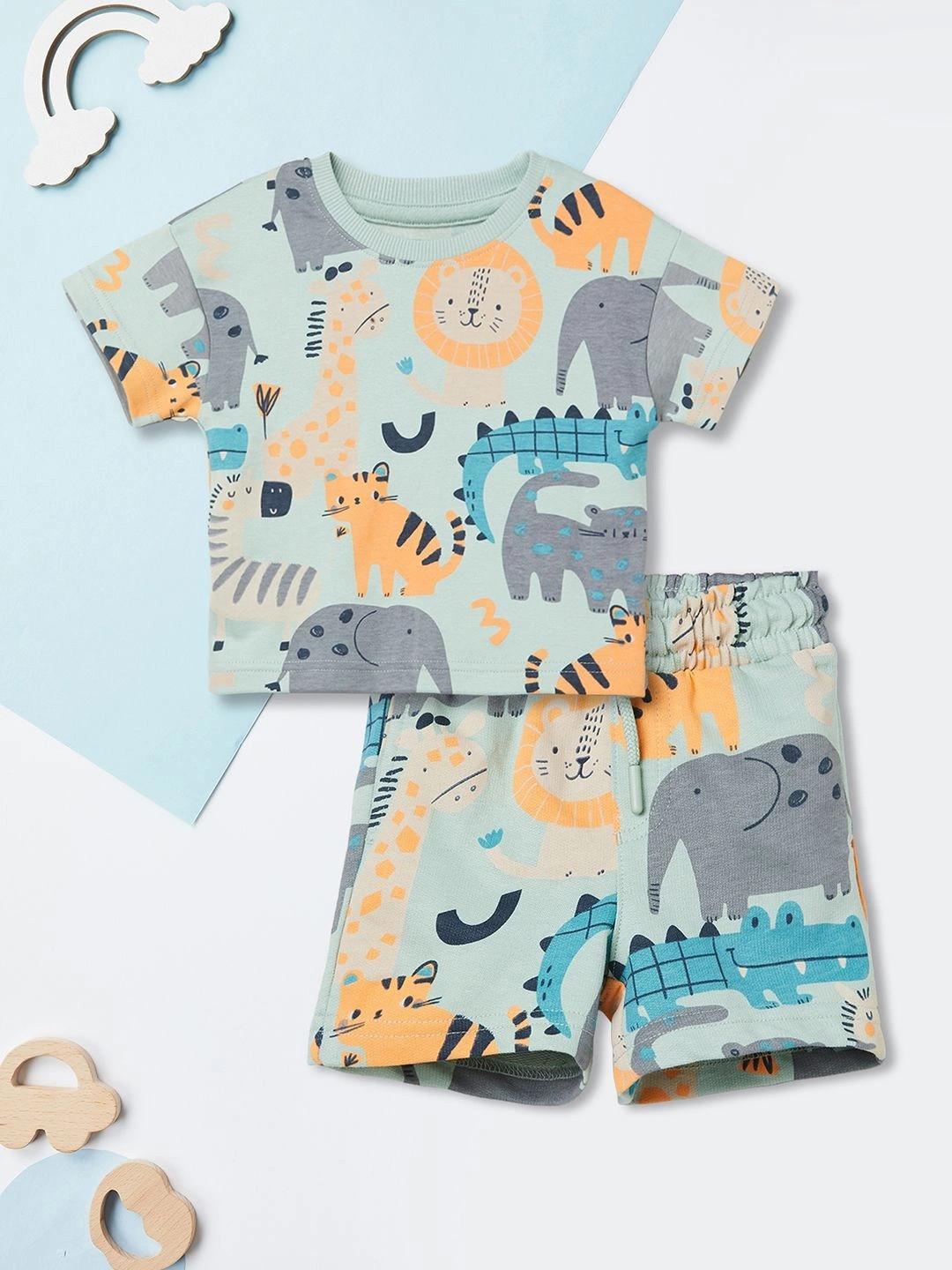 max Boys Printed T-shirt with Shorts