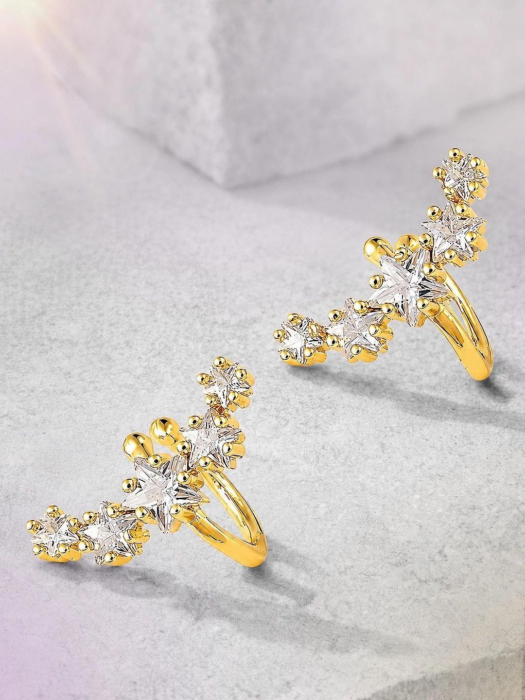 MAZZINI Star Shaped Ear Cuff Earrings