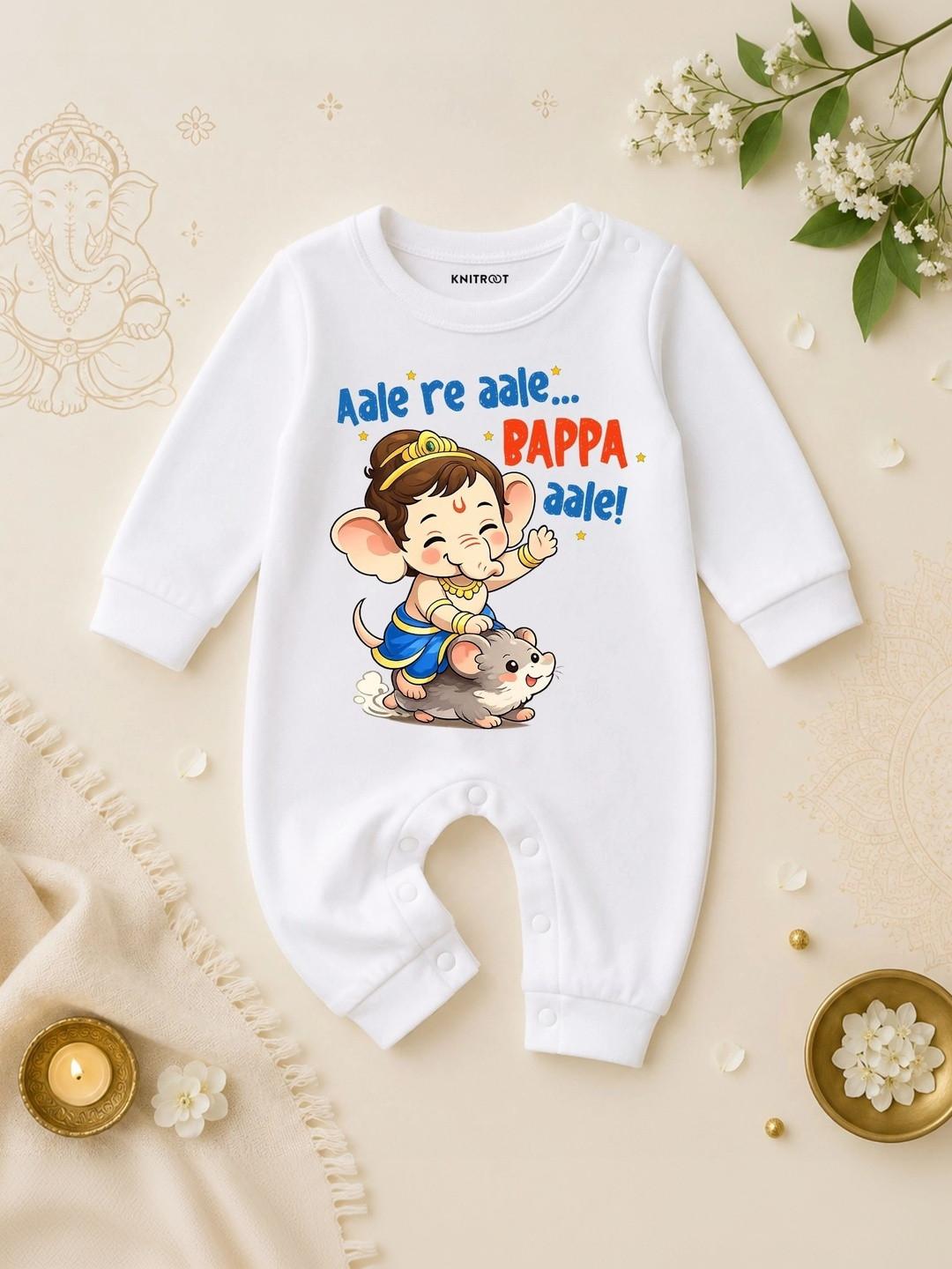 KNITROOT Infants Printed Cotton Rompers
