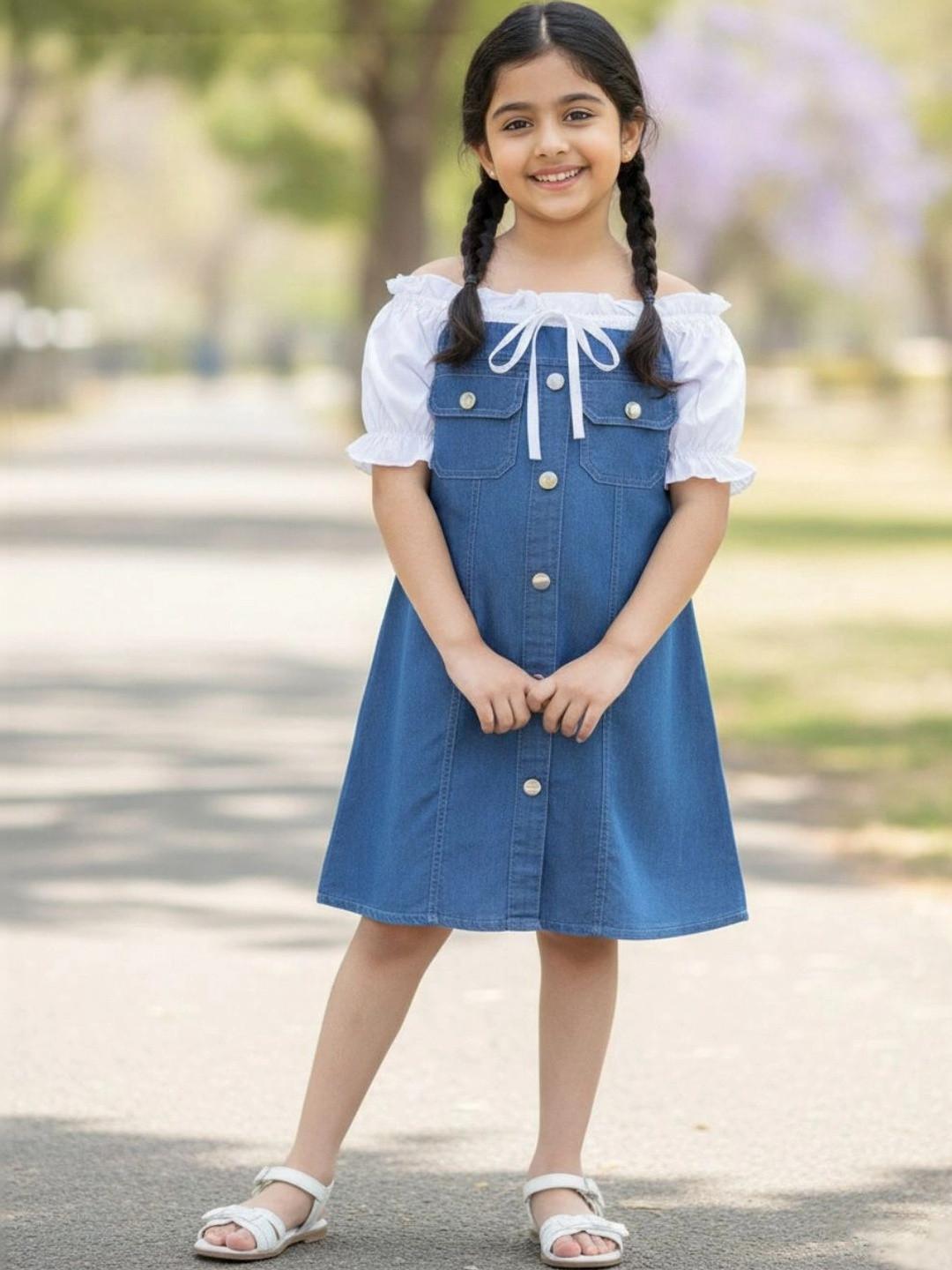 V-Mart Off-Shoulder Puff Sleeve A-Line Dress