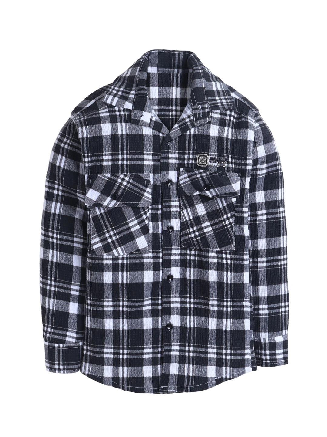 Sangria Boys Tartan Checks Checked Casual Shirt