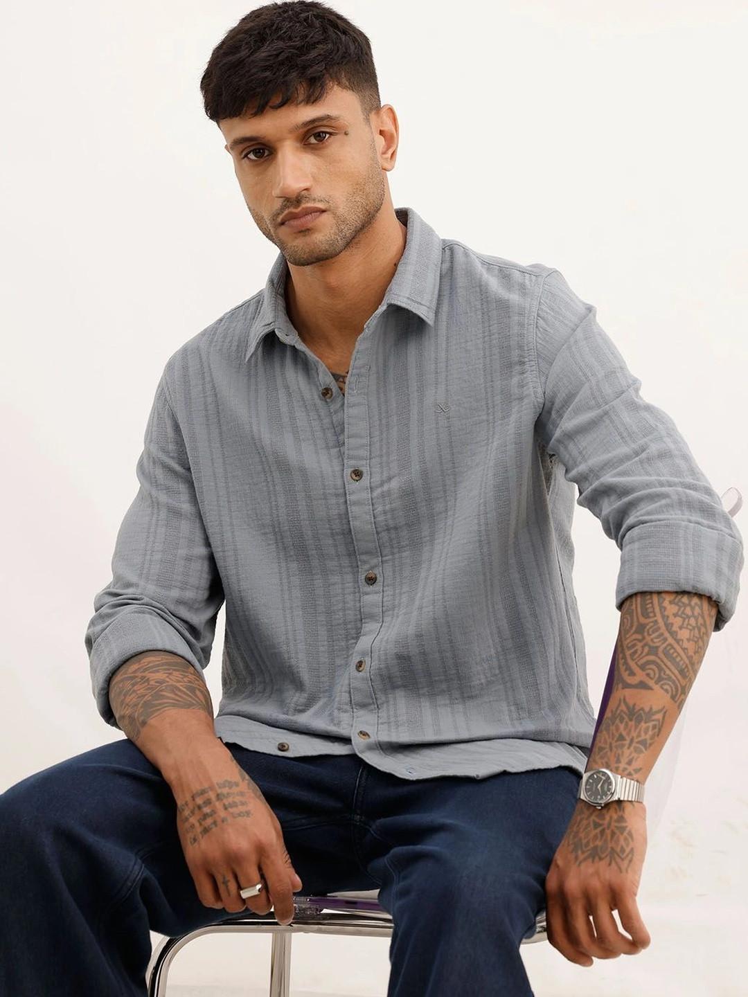 WROGN Men Slim Fit Casual Shirt