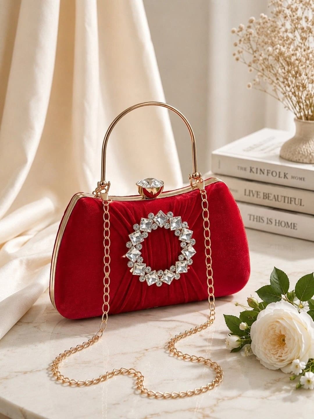 Anouk Embellished Box Clutch