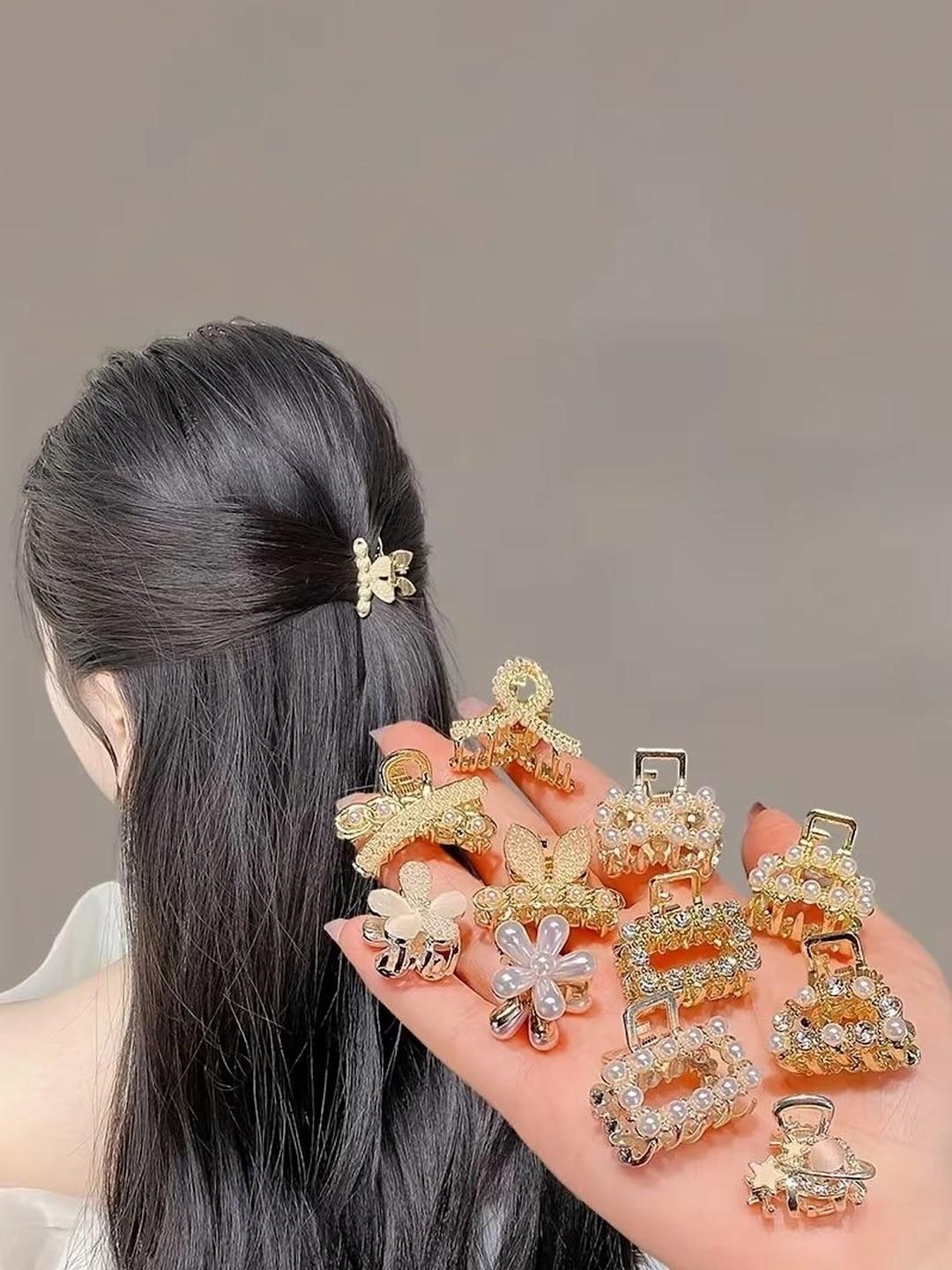 Honbon Women Set of 5 Embellished Claw Clip