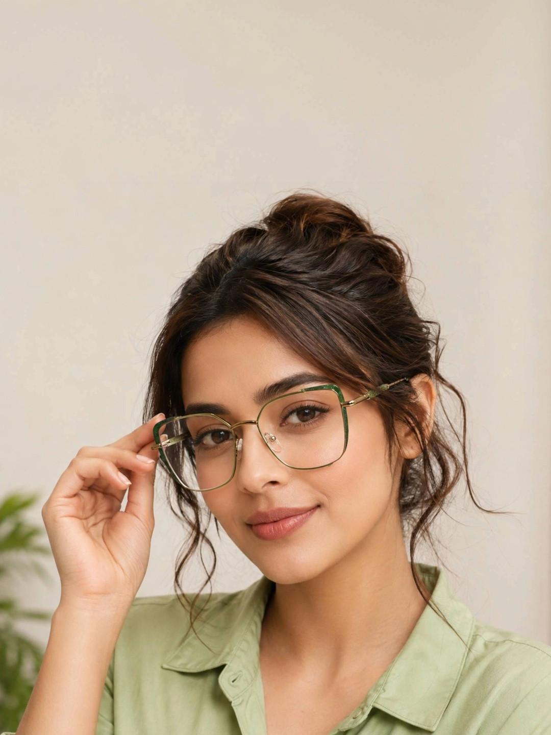 LensKandy Women Clear Lens & Green Other Sunglasses