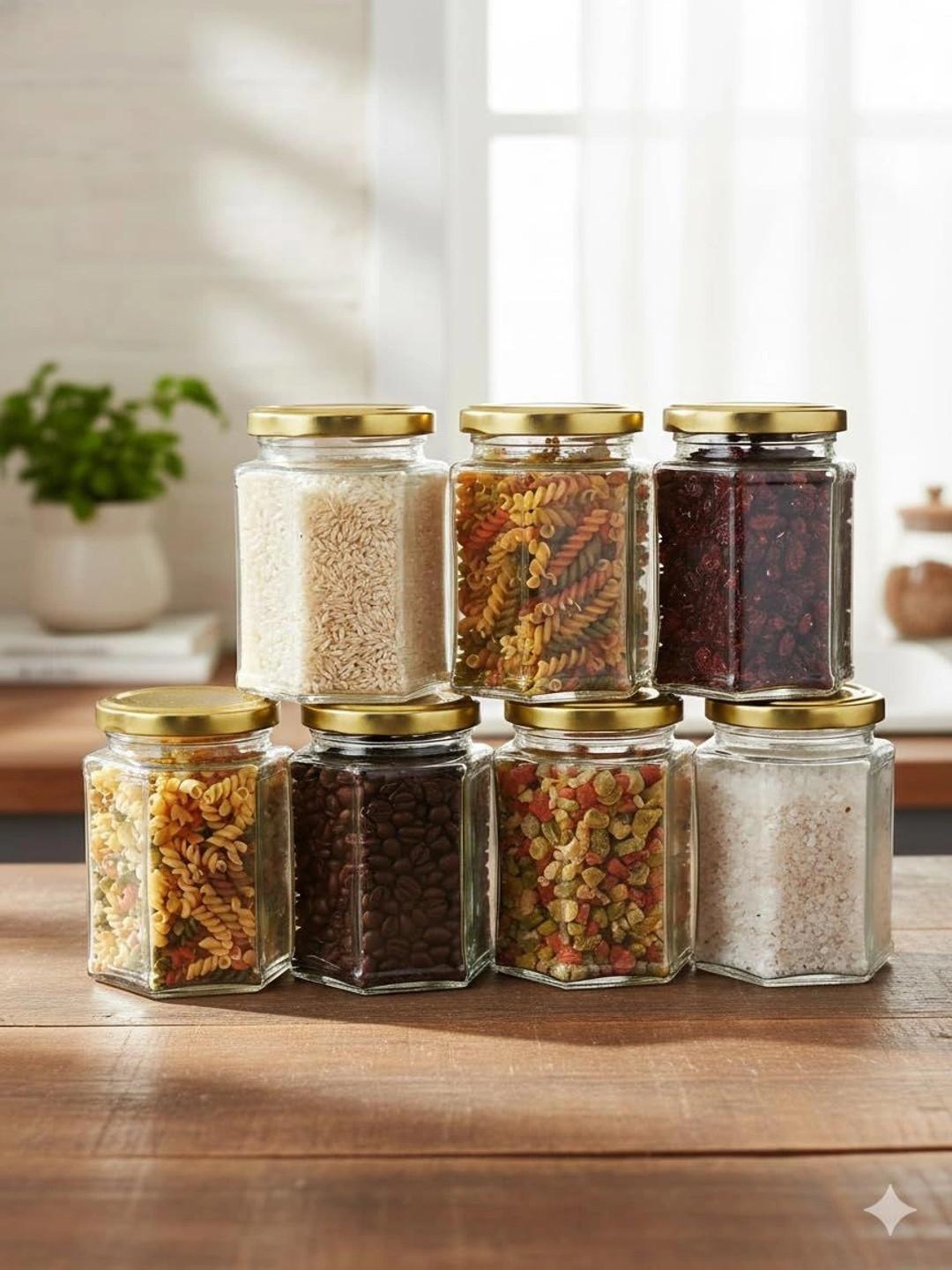 Aura Transparent 2026 Glass Stackable Jar Container
