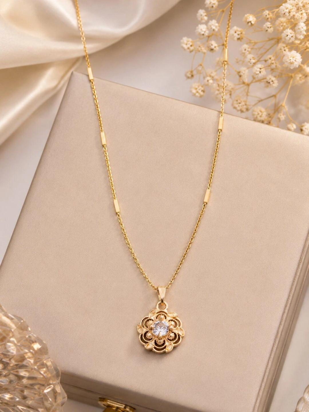 Sangria Brass Gold-Plated Necklace