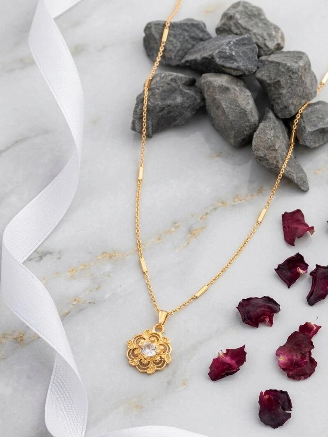 Sangria Brass Gold-Plated Necklace