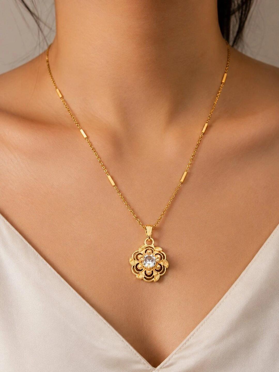Sangria Brass Gold-Plated Necklace