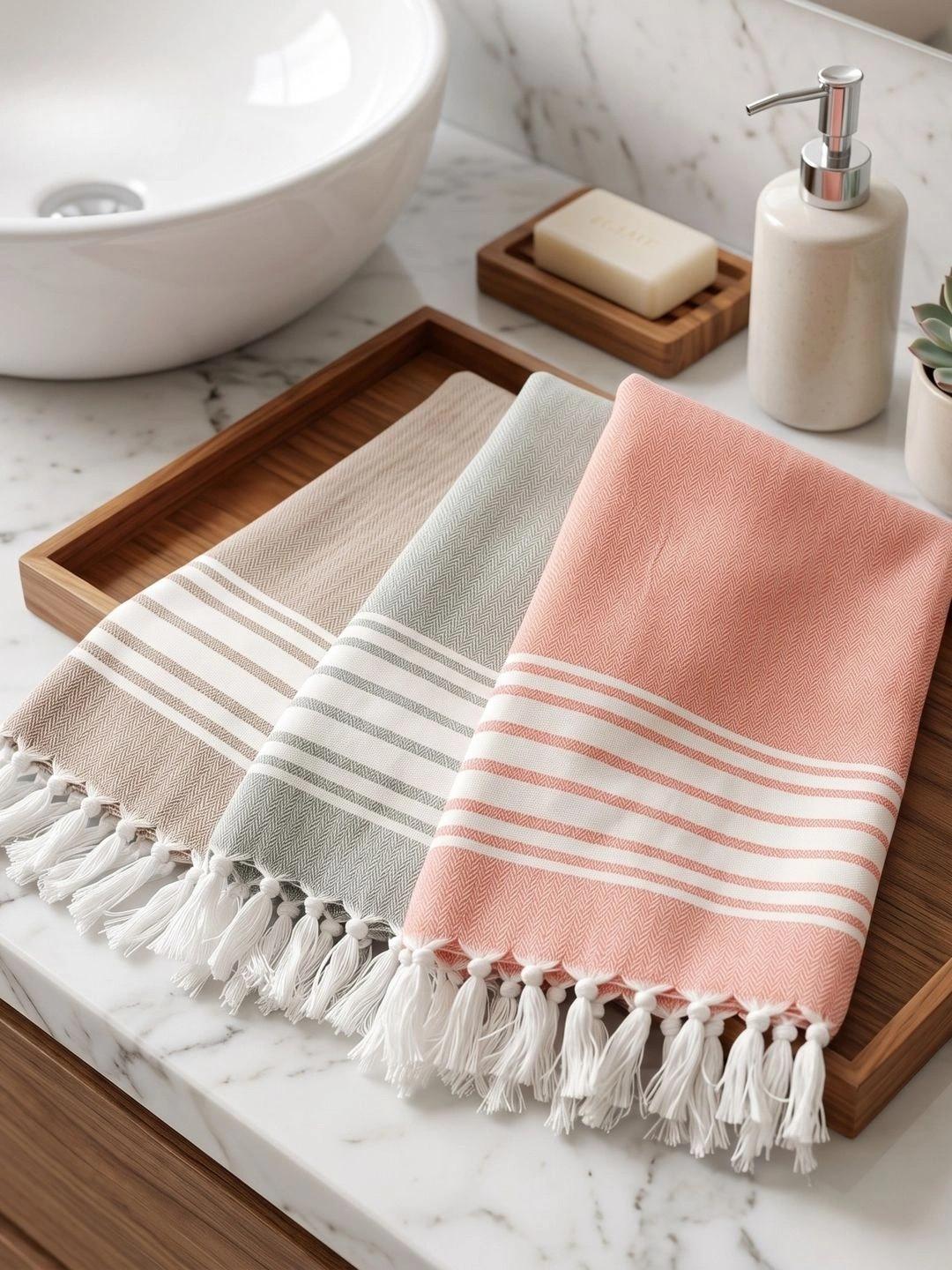 Ramraj Multicoloured 2 Cotton 350 GSM Bath Towel