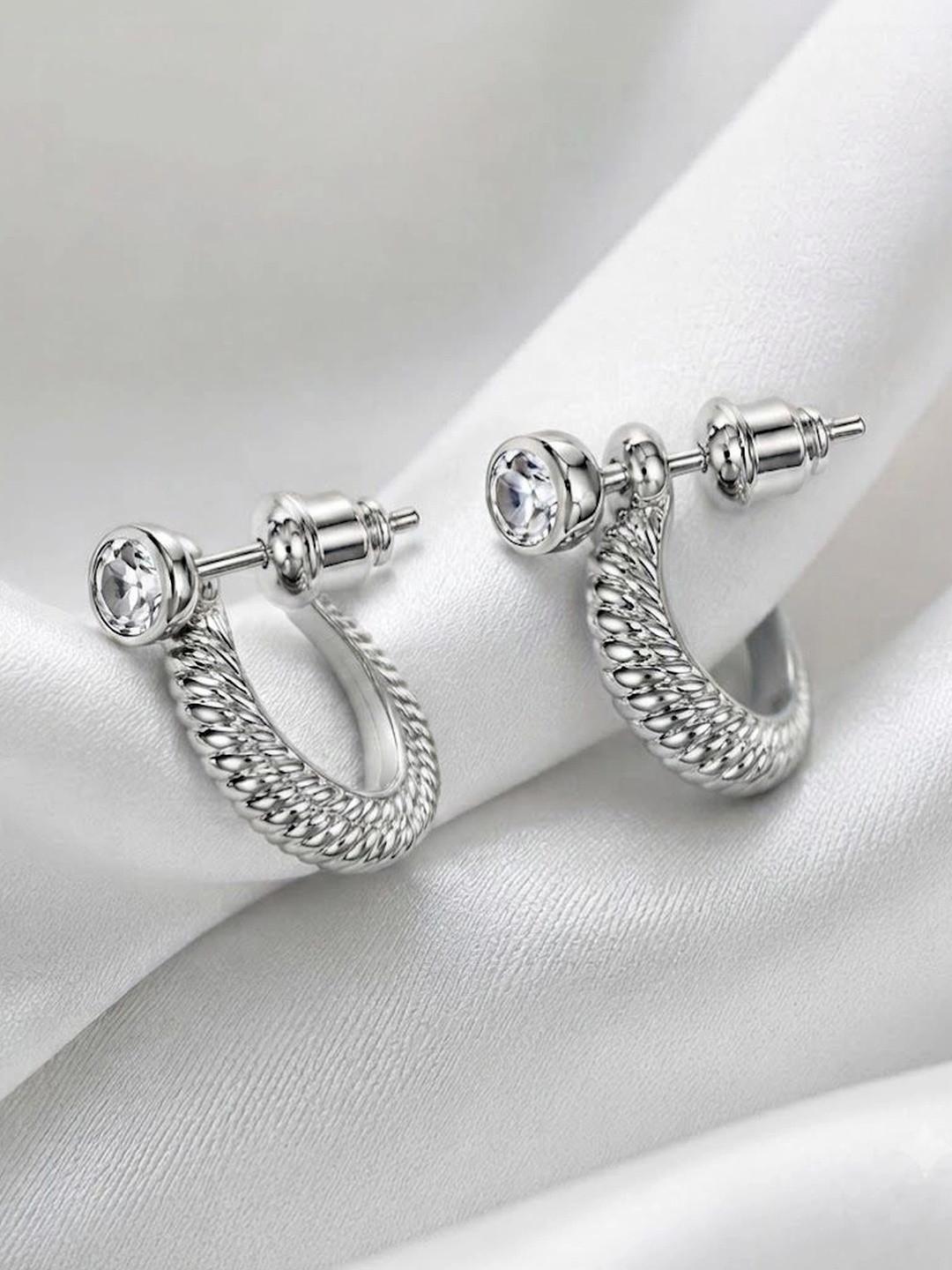 Trenza Geometric Half Hoop Earrings