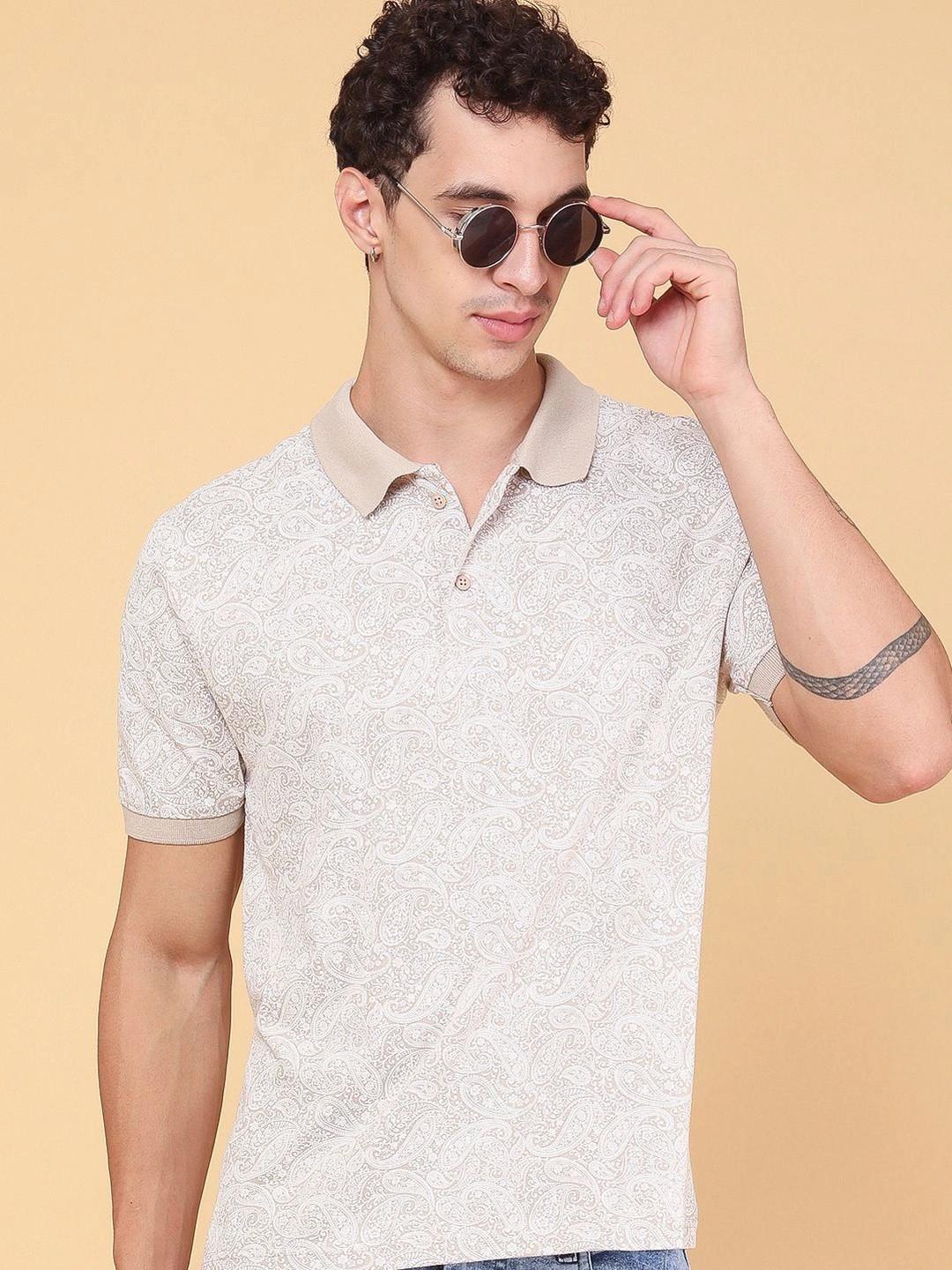 LIMEROAD Men Printed Polo Collar T-shirt