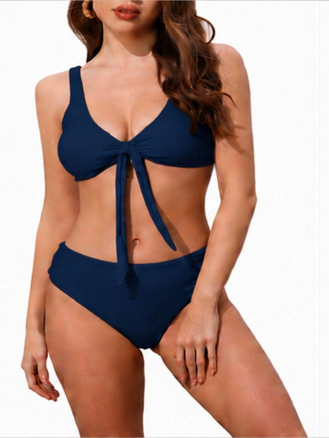 IKNAA V-Neck Swim Bikini Set