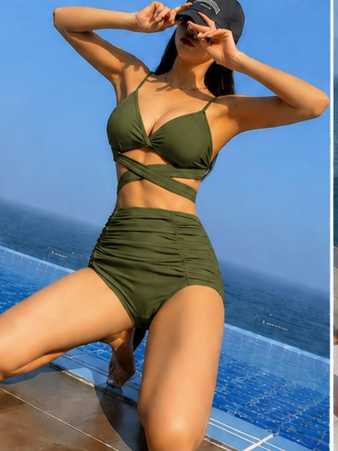 GEETARTS V-Neck Swim Bikini Set
