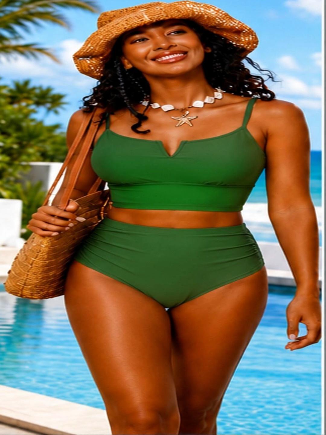 IKNAA V-Neck Swim Bikini Set