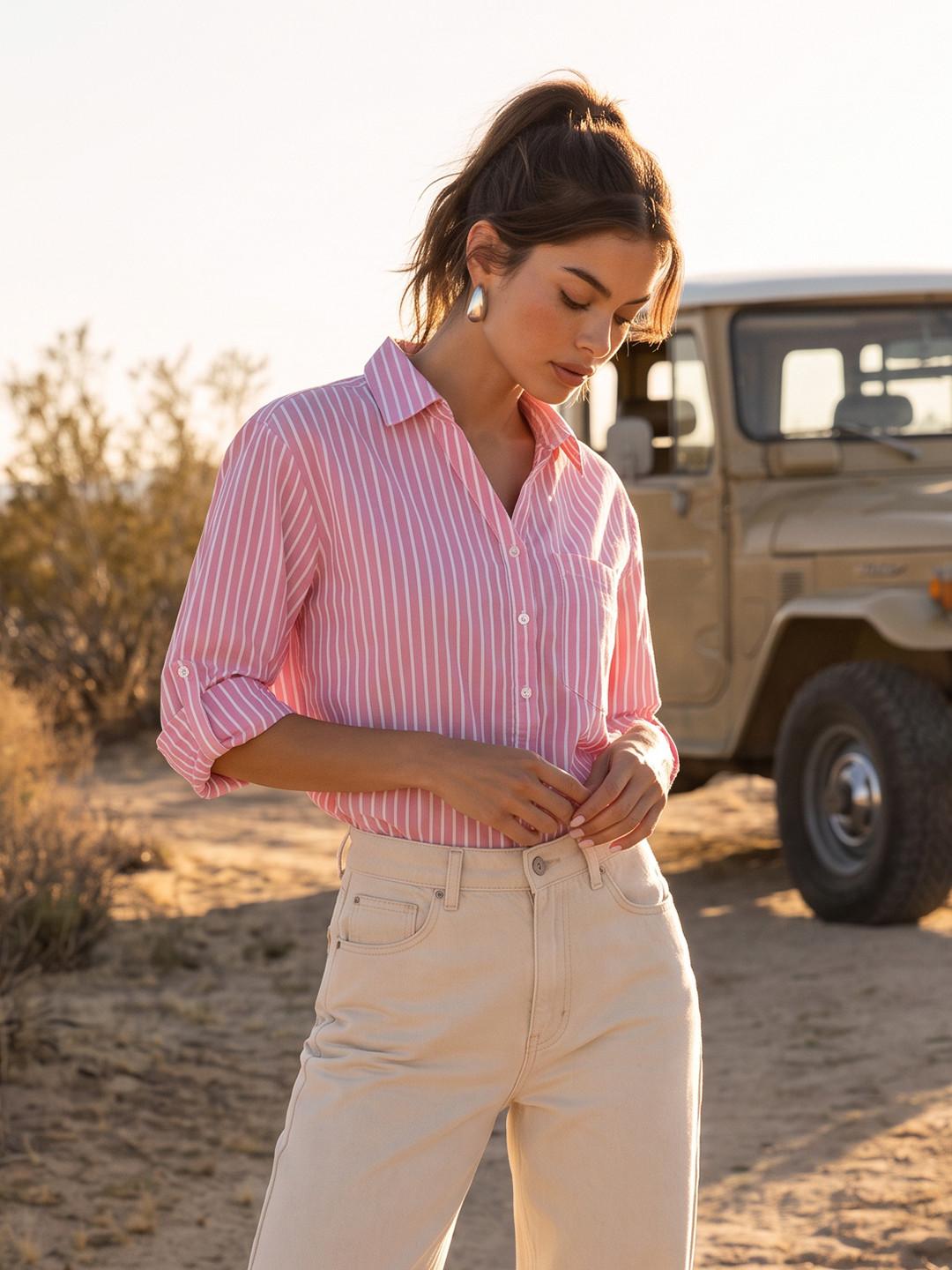 The Roadster Life Co. Striped Casual Shirt