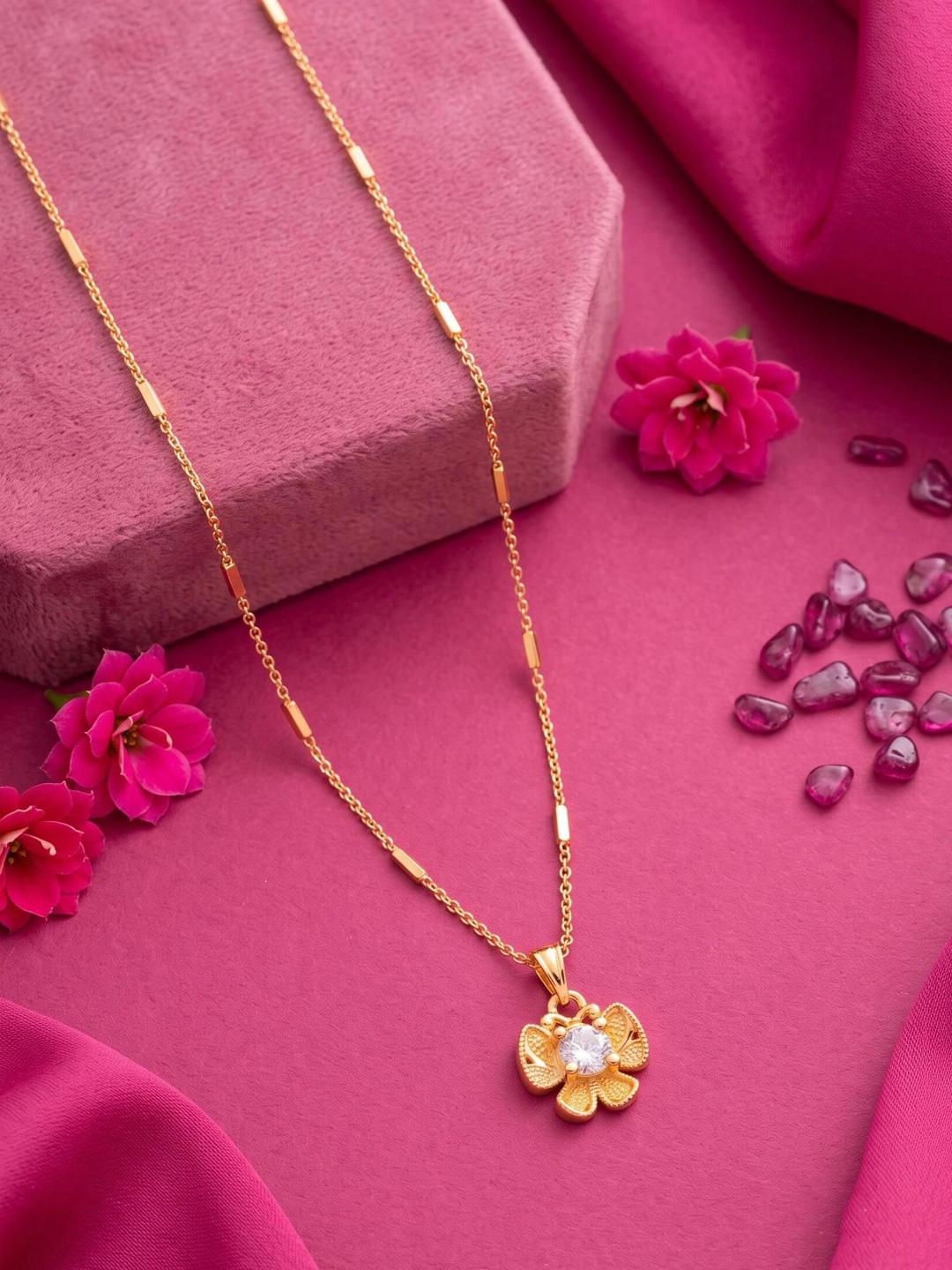 Sangria Brass Gold-Plated Necklace
