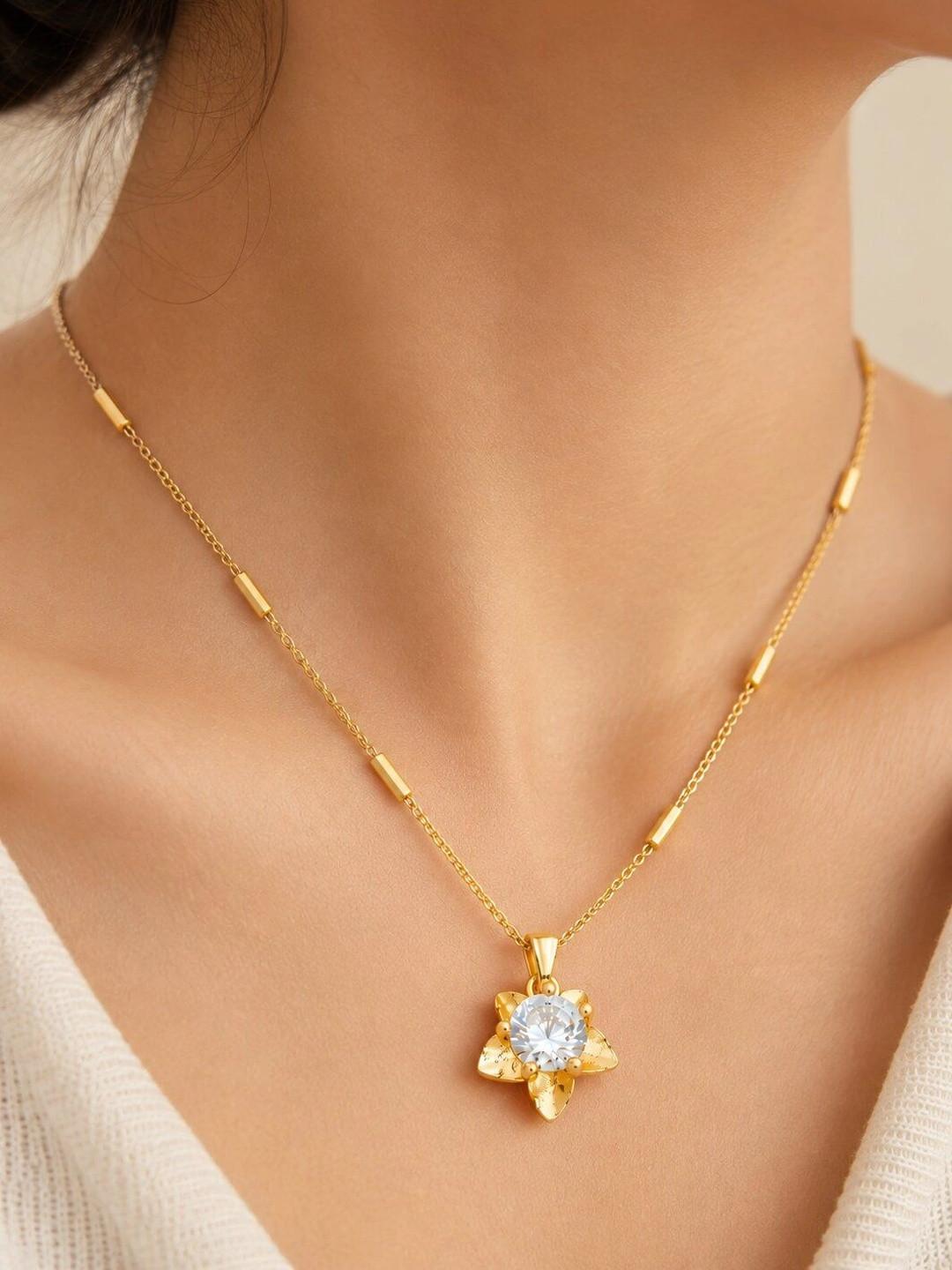 Sangria Brass Gold-Plated Necklace