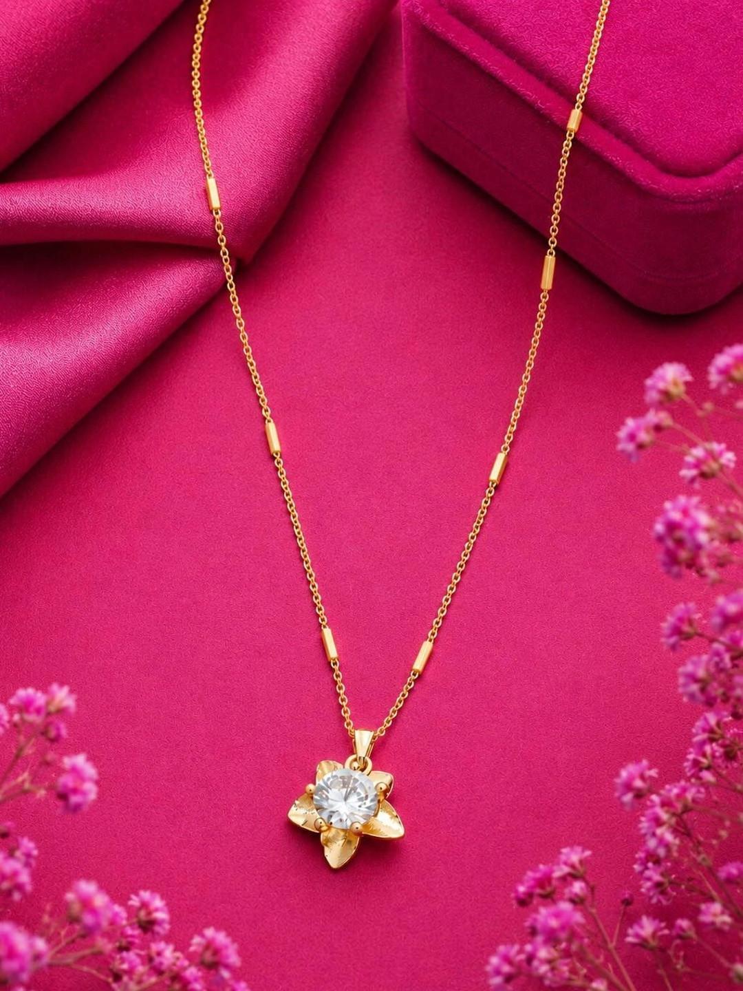 Sangria Brass Gold-Plated Necklace