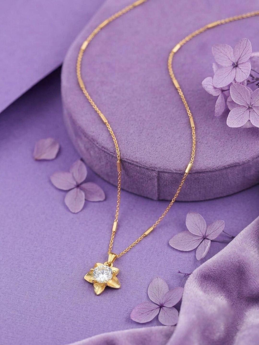 Sangria Brass Gold-Plated Necklace