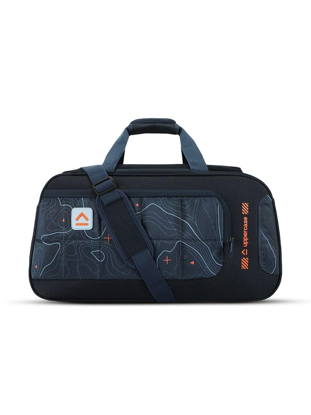 uppercase Blue Printed Travel Duffel Bag