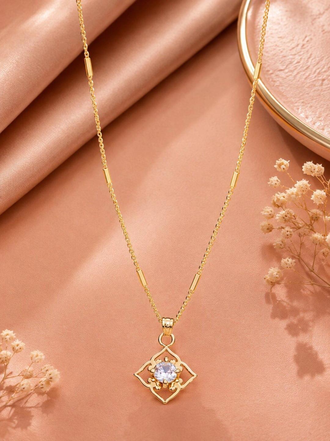 Sangria Brass Gold-Plated Necklace