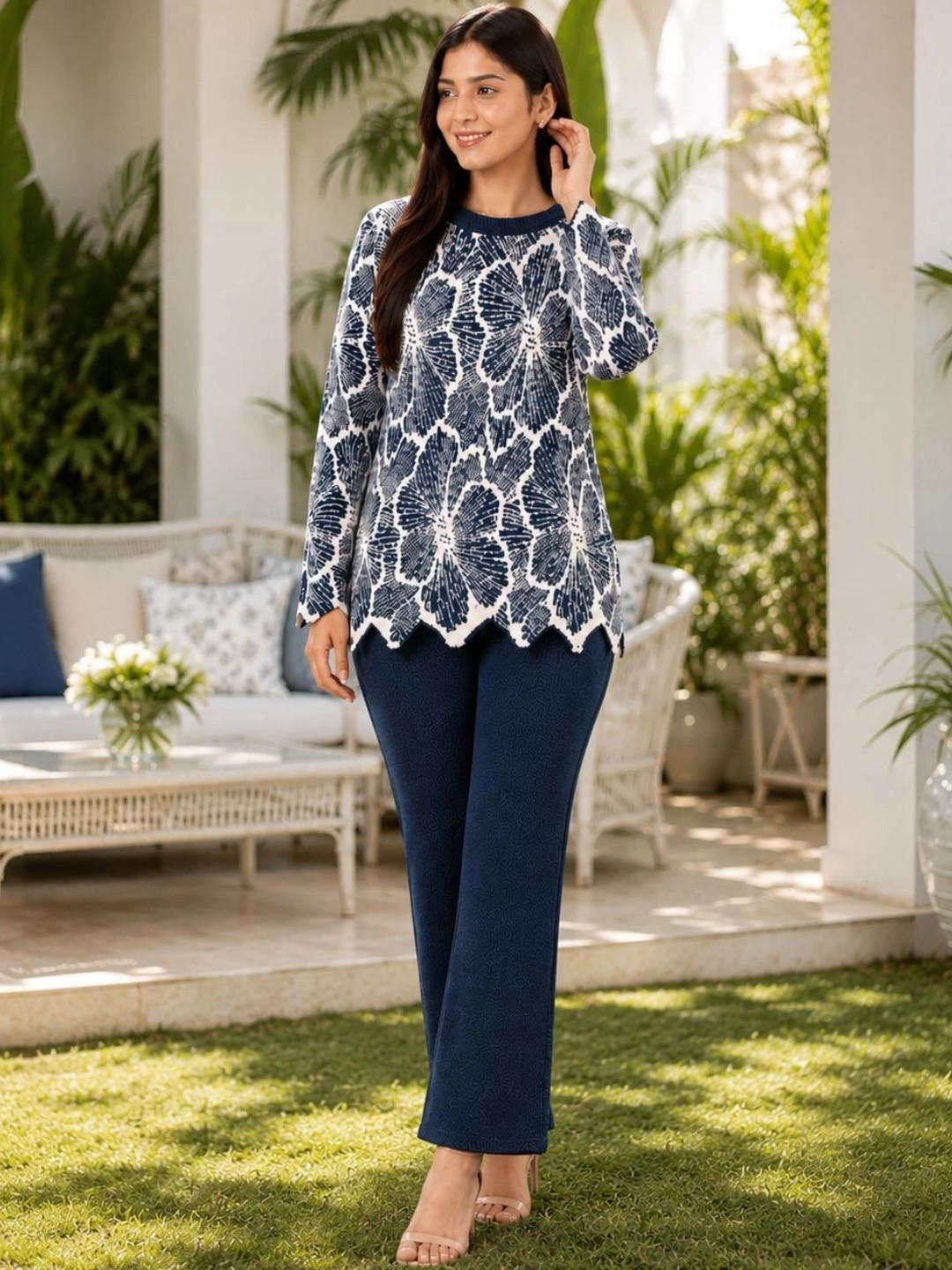 RAJPURI Printed Top with Trousers