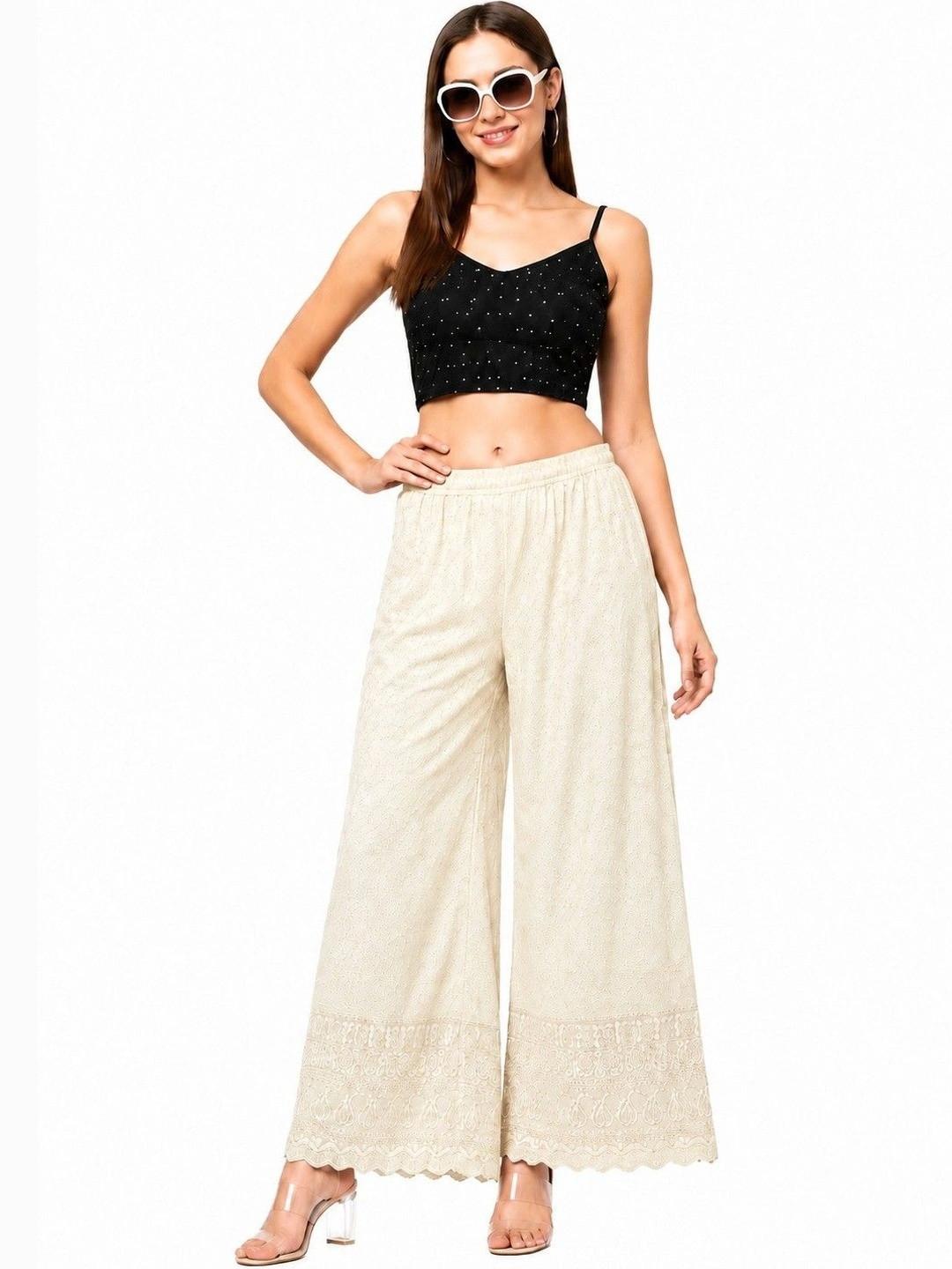 Threadbloom Women Knitted Ethnic Palazzos