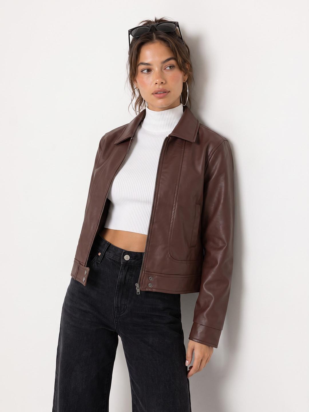 The Roadster Life Co. Spread Collar Biker Jacket
