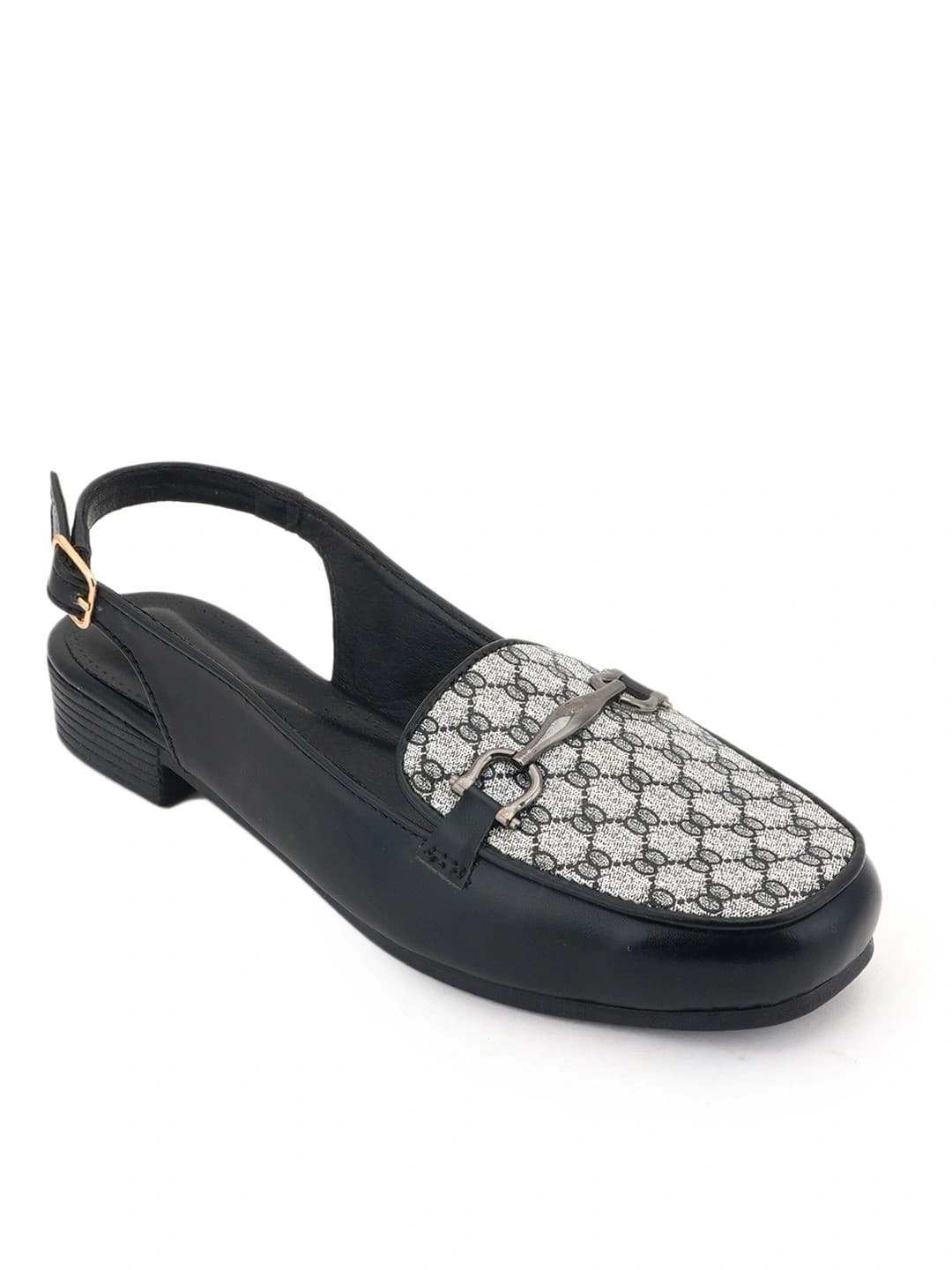 DressBerry Women Printed Mules with Buckles Flats