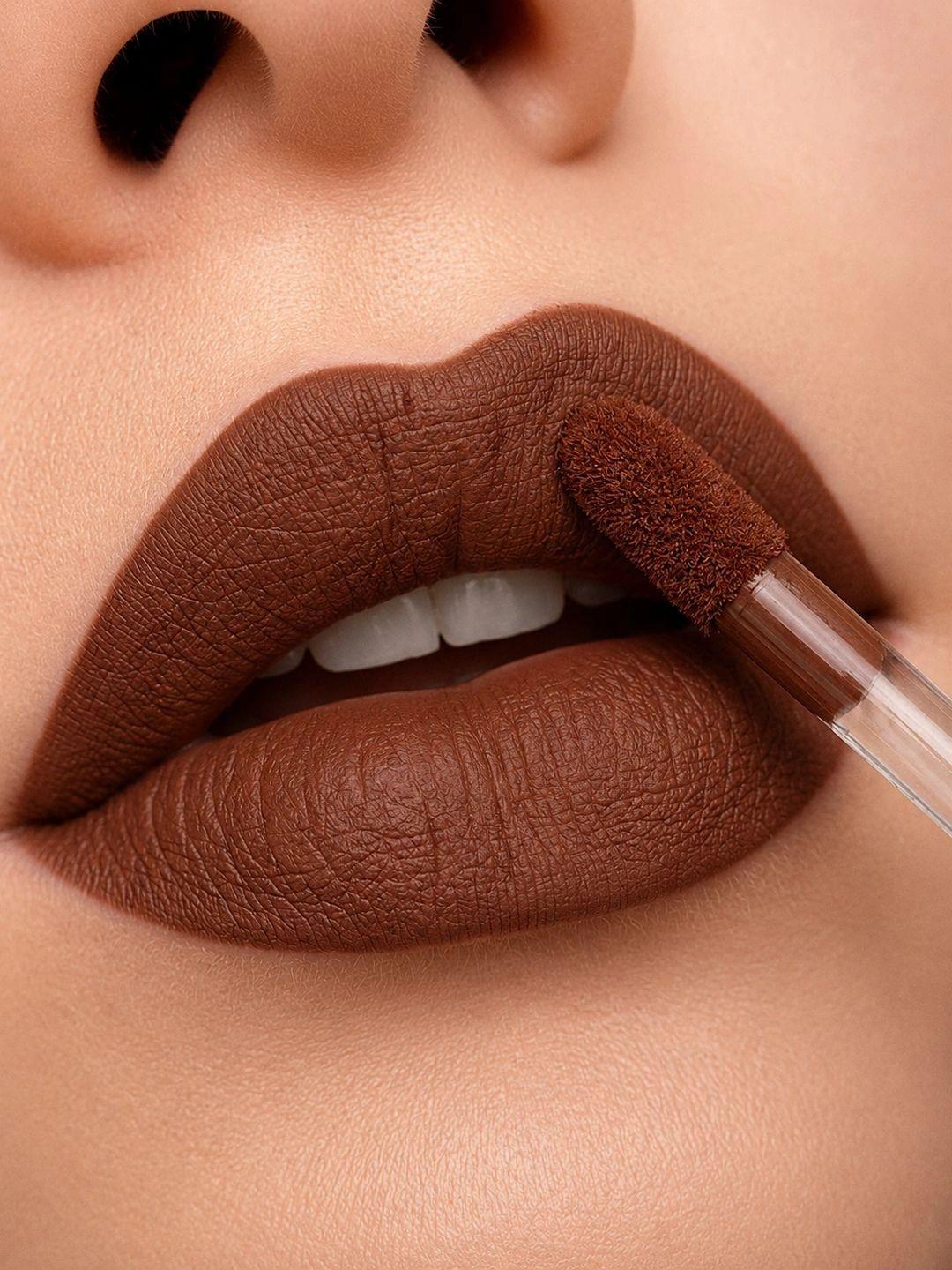 BELLABLOOM Long Lasting Matte Liquid Lipstick - 5 ml - Coffee Brown