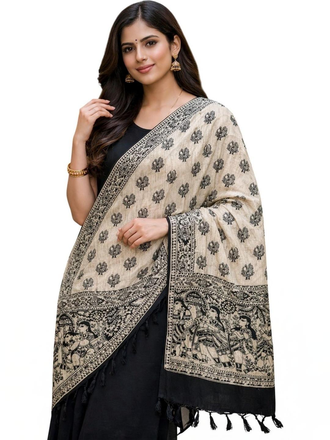 silkylife Ethnic Motifs Printed Kalamkari Dupatta