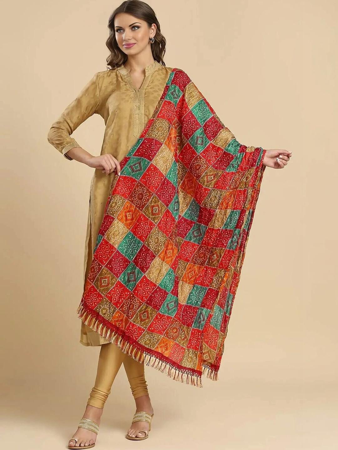 silkylife Printed Bandhani Dupatta