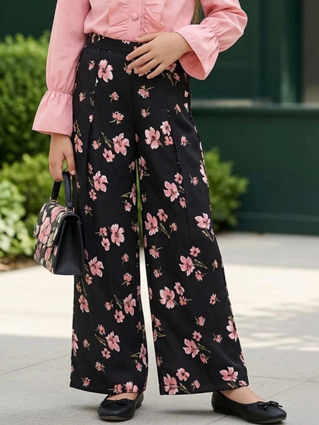 Cutiekins Girls Floral Printed Palazzos