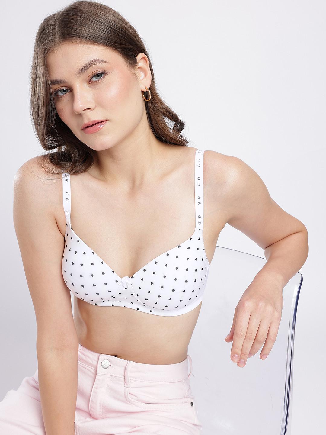 glitchez Geometric Printed Bra Medium Coverage Lightly Padded