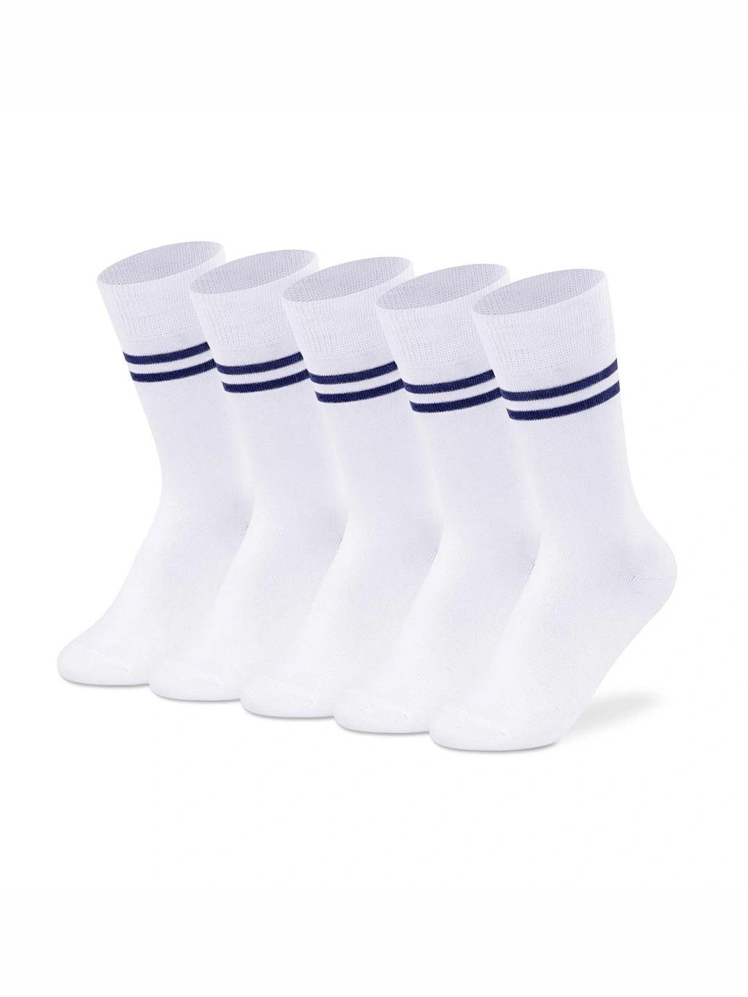 Supersox Unisex Kids Pack Of 5 Striped Regular School Uniform Socks