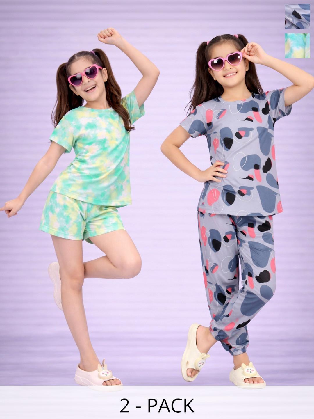 LITBABY Girls Printed Short Sleeves Nightdress