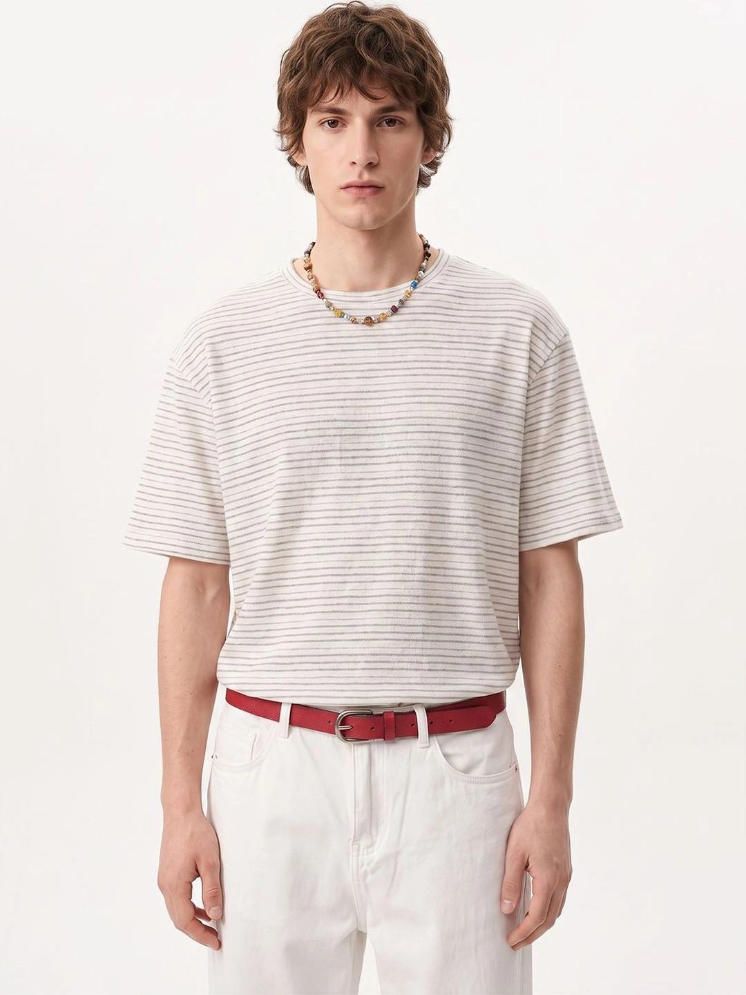 StyleCast x Revolte Men Striped T-shirt