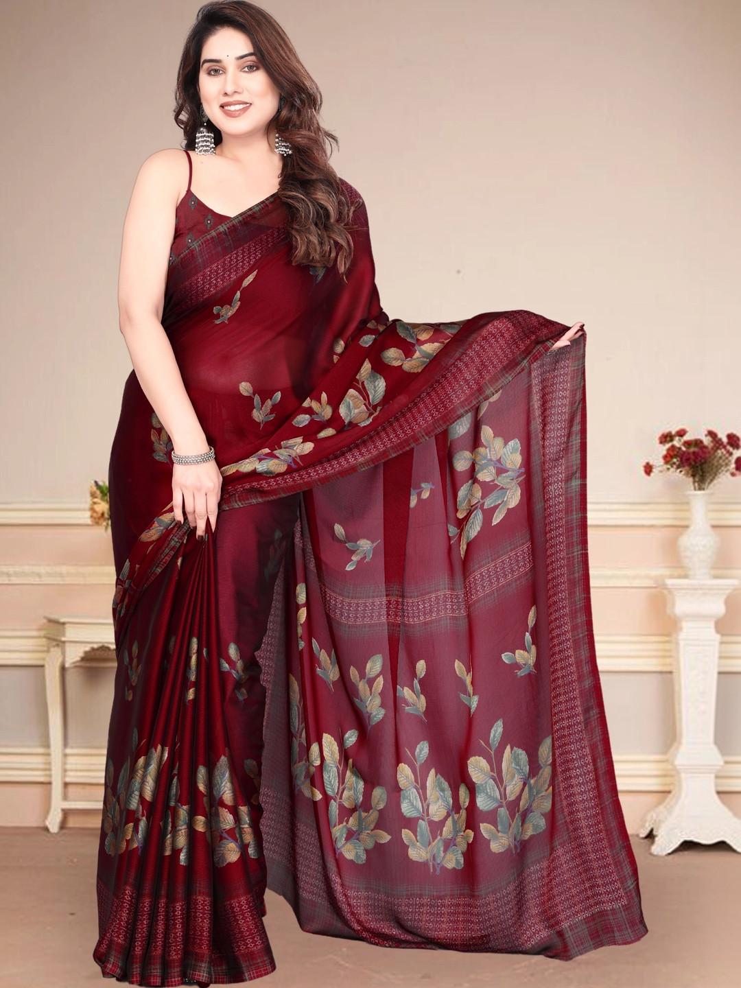 Owee Floral Pure Chiffon Designer Saree