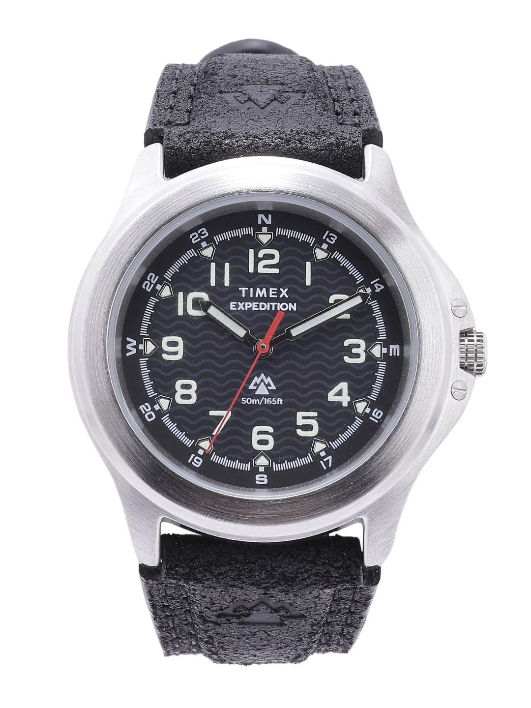 Timex Men Printed Dial & Leather Straps Analogue Watch TW4B35600E6