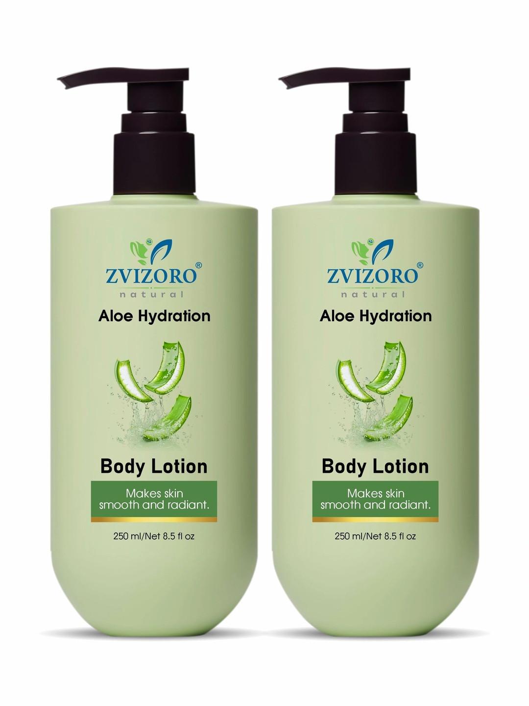 ZVIZORO Unisex Aloe Hydration Body Lotion - 250 ml Each