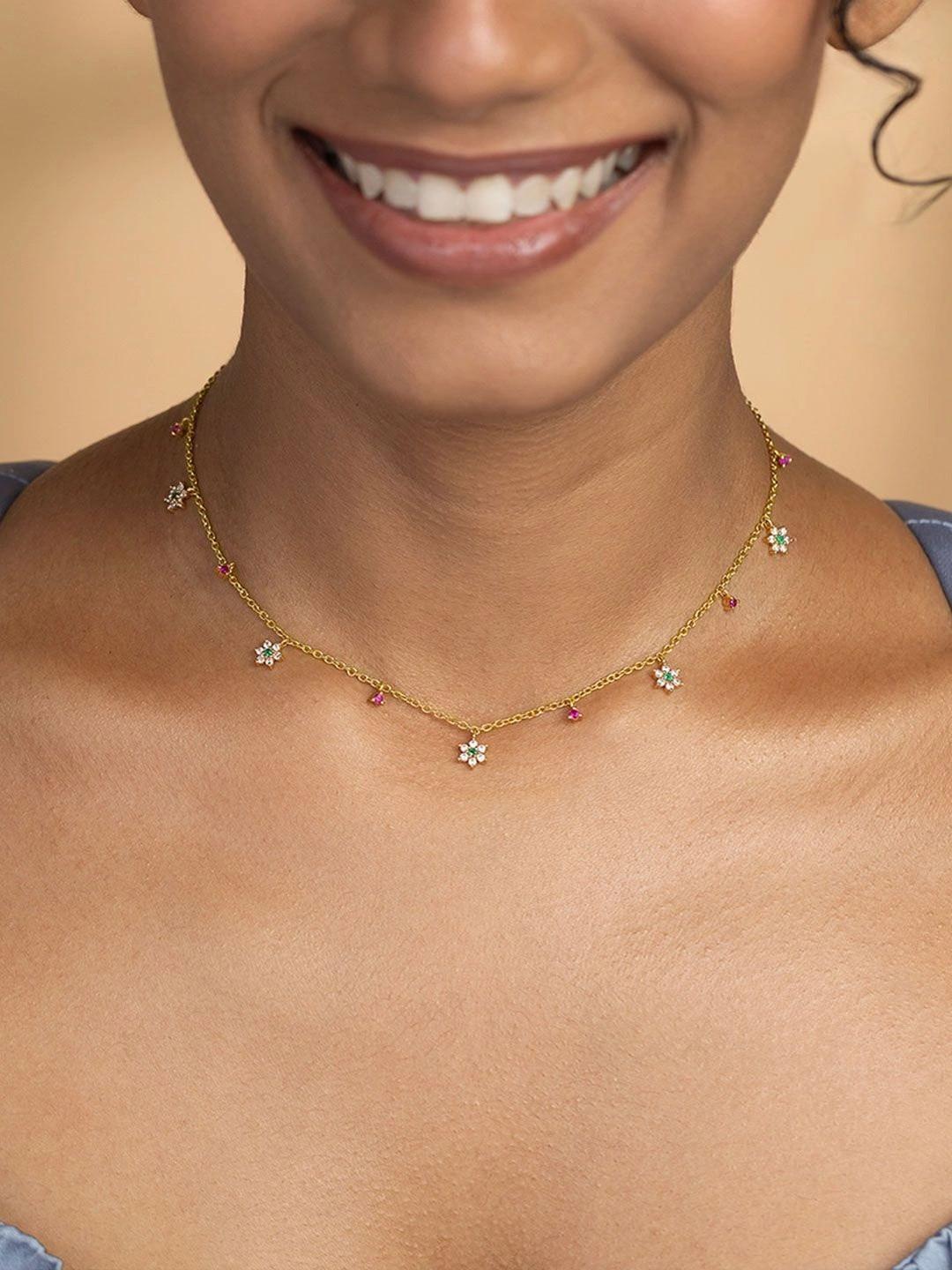 SHAYA Sterling Silver Gold-Plated Handcrafted Necklace
