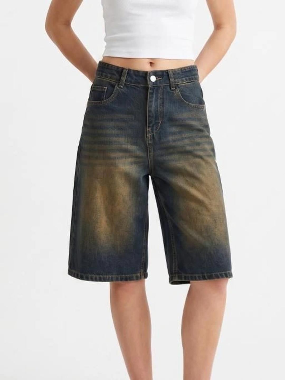 Roadster Women Washed Denim Denim Shorts Technology
