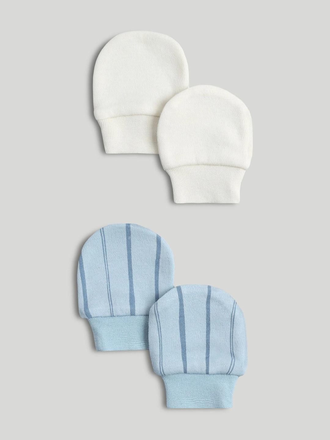 mothercare Infant Boys Pack Of 2 Organic Cotton Mittens
