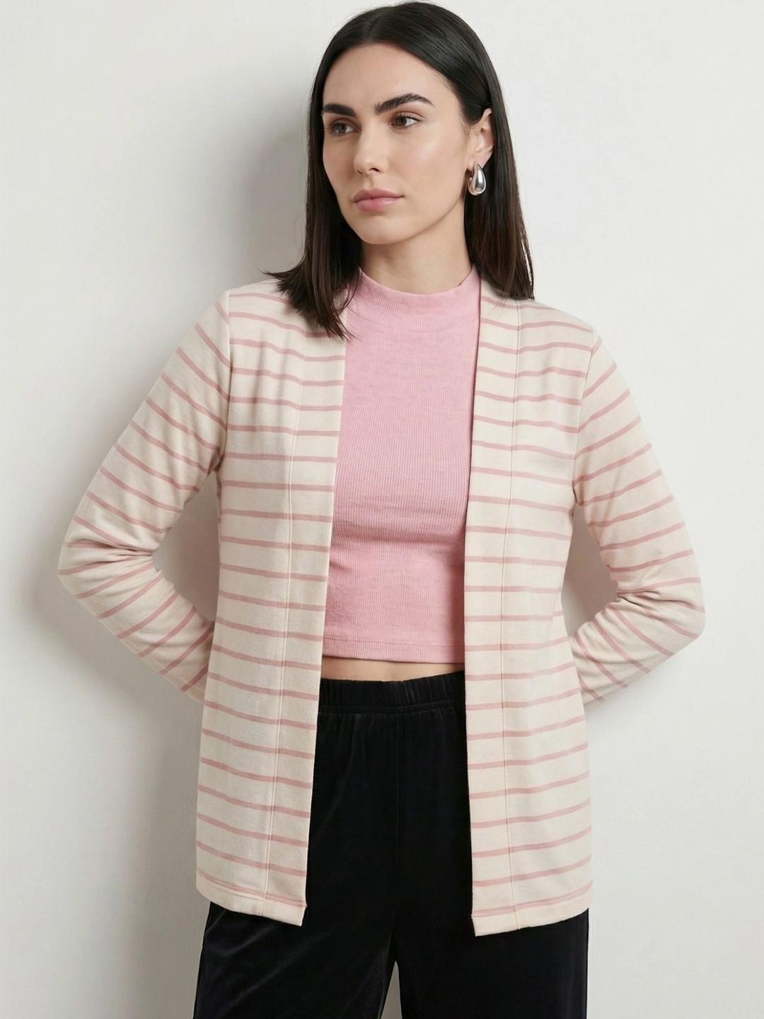 SZN Women Striped Shrug