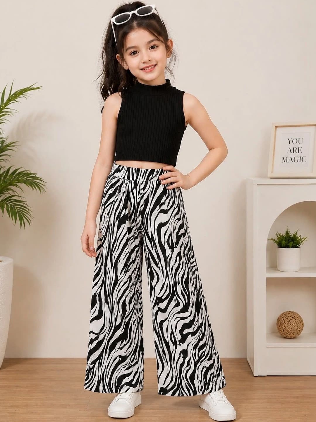 PATTZALA Animal Print Sleeveless Dress