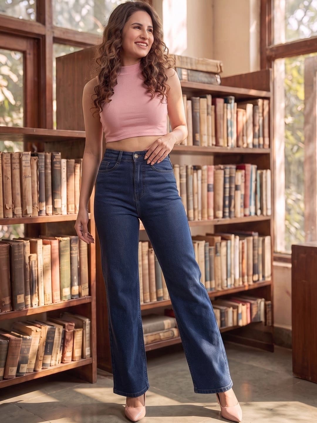Roadster Women Straight Fit High-Rise Stretchable Jeans